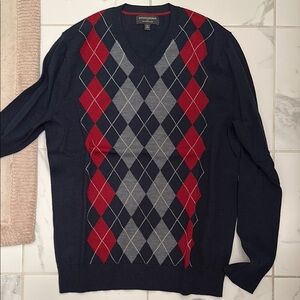 Banana Republic Navy Argyle Men's Sweater